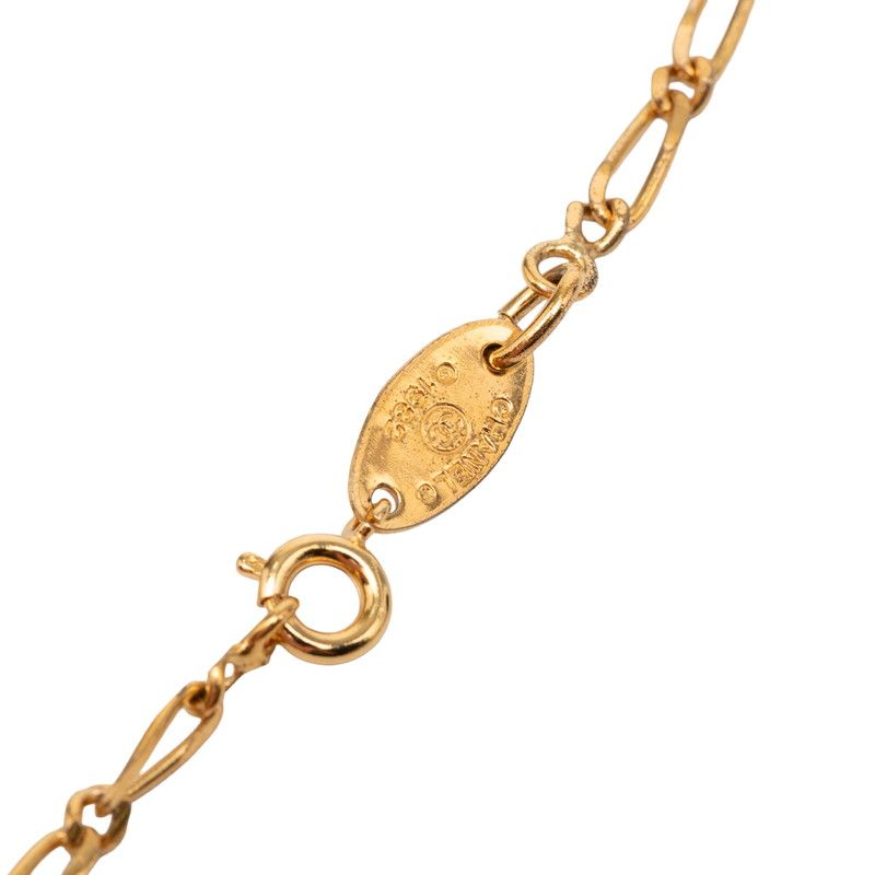 Chanel CC Logo Pendant Gold Plated Rhinestone — view 4