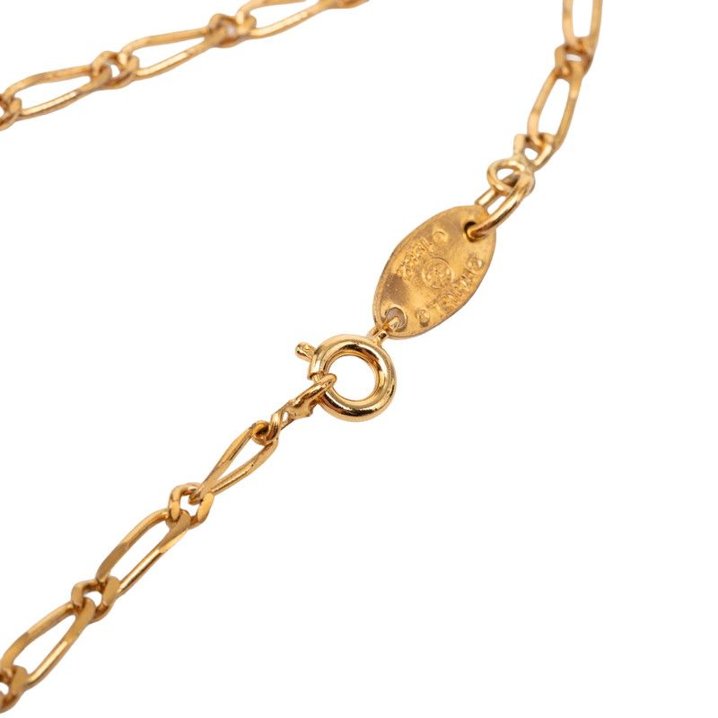 Chanel CC Logo Pendant Gold Plated Rhinestone — view 5