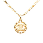 Chanel CC Logo Pendant Gold Plated Rhinestone — view 2