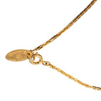 Chanel Logo Round Pendant Gold Plated Faux Pearl — view 4