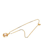 Chanel Logo Round Pendant Gold Plated Faux Pearl — view 3