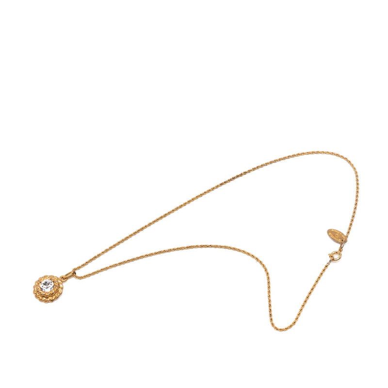 Chanel Pendant Gold Plated Rhinestone — view 3