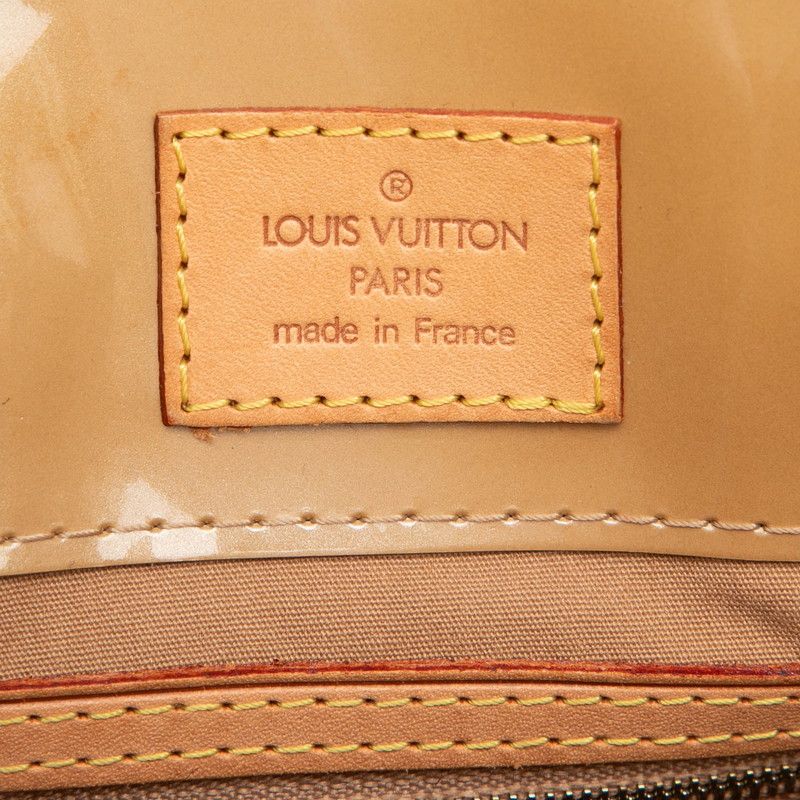 Louis Vuitton Monogram Vernis Reed PM Handbag Mini Tote Noisette Beige Patent — view 5