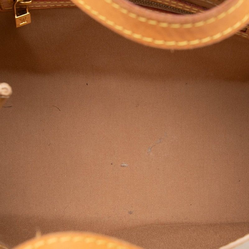 Louis Vuitton Monogram Vernis Reed PM Handbag Mini Tote Noisette Beige Patent — view 4