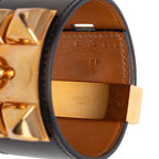 Hermes Collier de Chien S Black Calfskin Bracelet — view 4