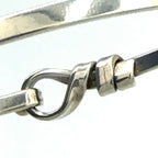 Tiffany & Co Hook Eye Yellow Gold Silver Bangle Bracelet — view 8
