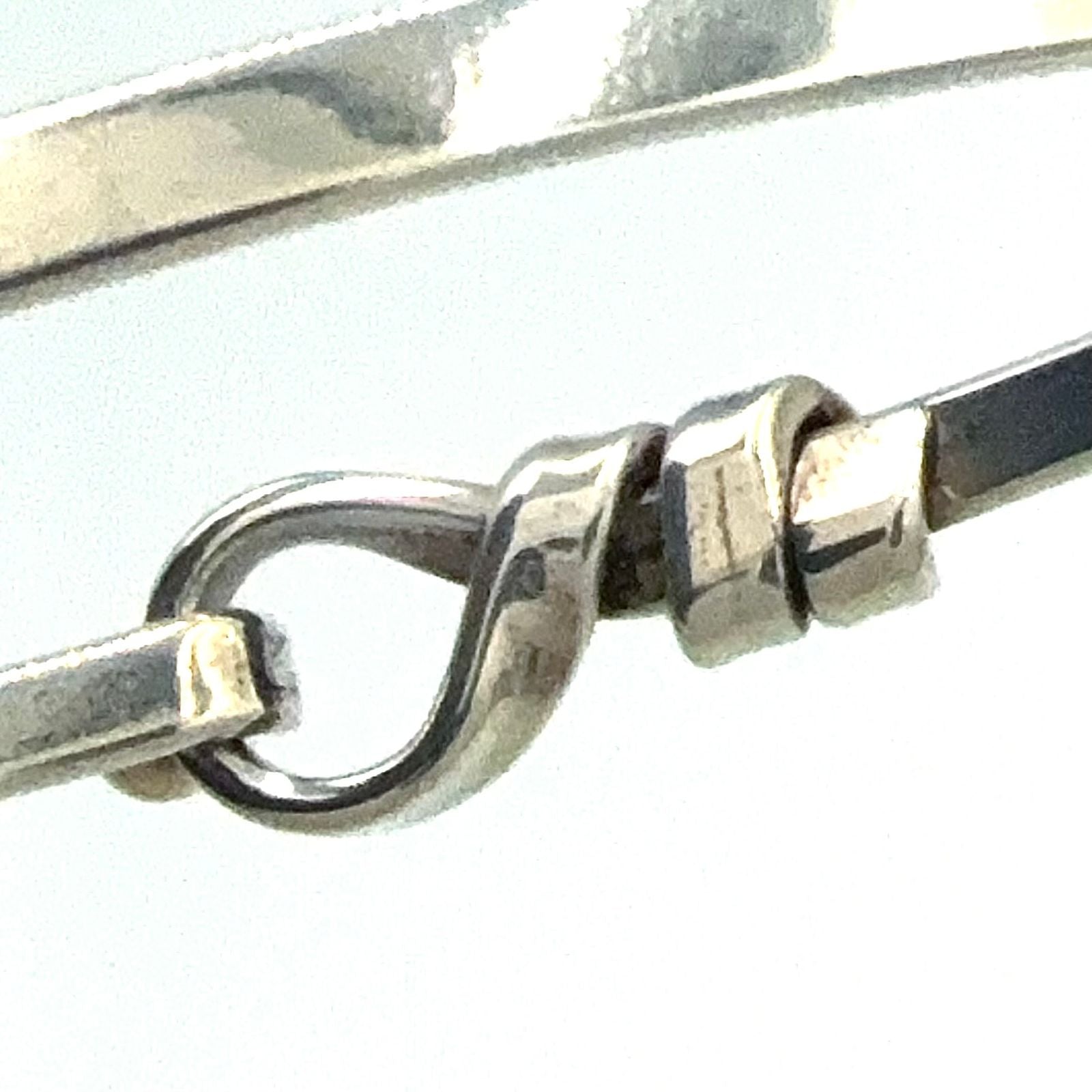 Tiffany & Co Hook Eye Yellow Gold Silver Bangle Bracelet — view 8