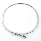 Tiffany & Co Hook Eye Yellow Gold Silver Bangle Bracelet — view 3