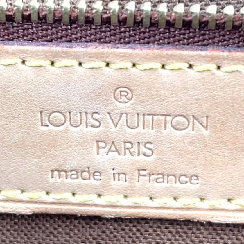 Louis Vuitton Aves Monogram Leather Canvas Brown Light Shoulder Bag Gold — view 4