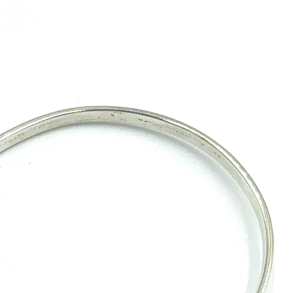 Tiffany & Co Hook Eye Yellow Gold Silver Bangle Bracelet — view 5