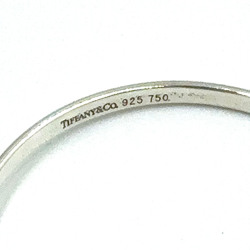 Tiffany & Co Hook Eye Yellow Gold Silver Bangle Bracelet — view 4