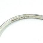 Tiffany & Co Hook Eye Yellow Gold Silver Bangle Bracelet — view 4