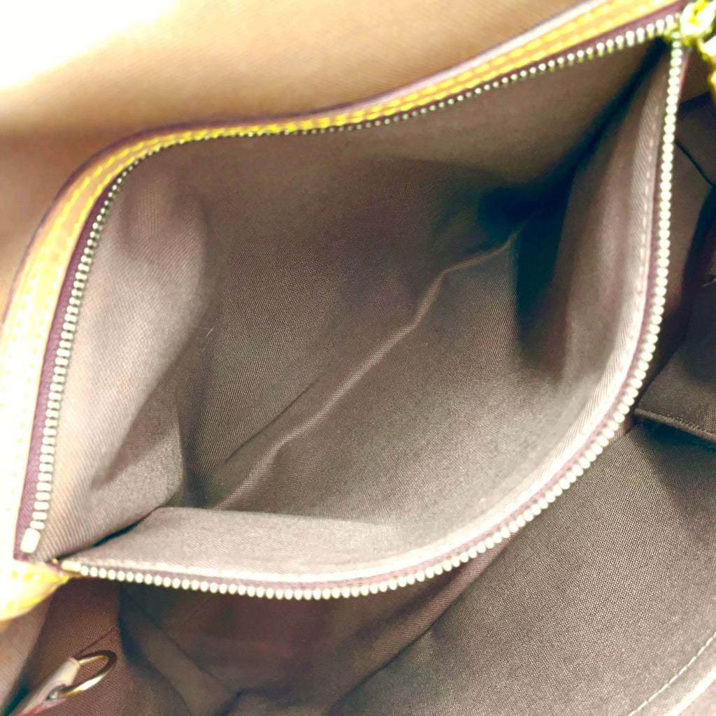 Louis Vuitton Aves Monogram Leather Canvas Brown Light Shoulder Bag Gold — view 5