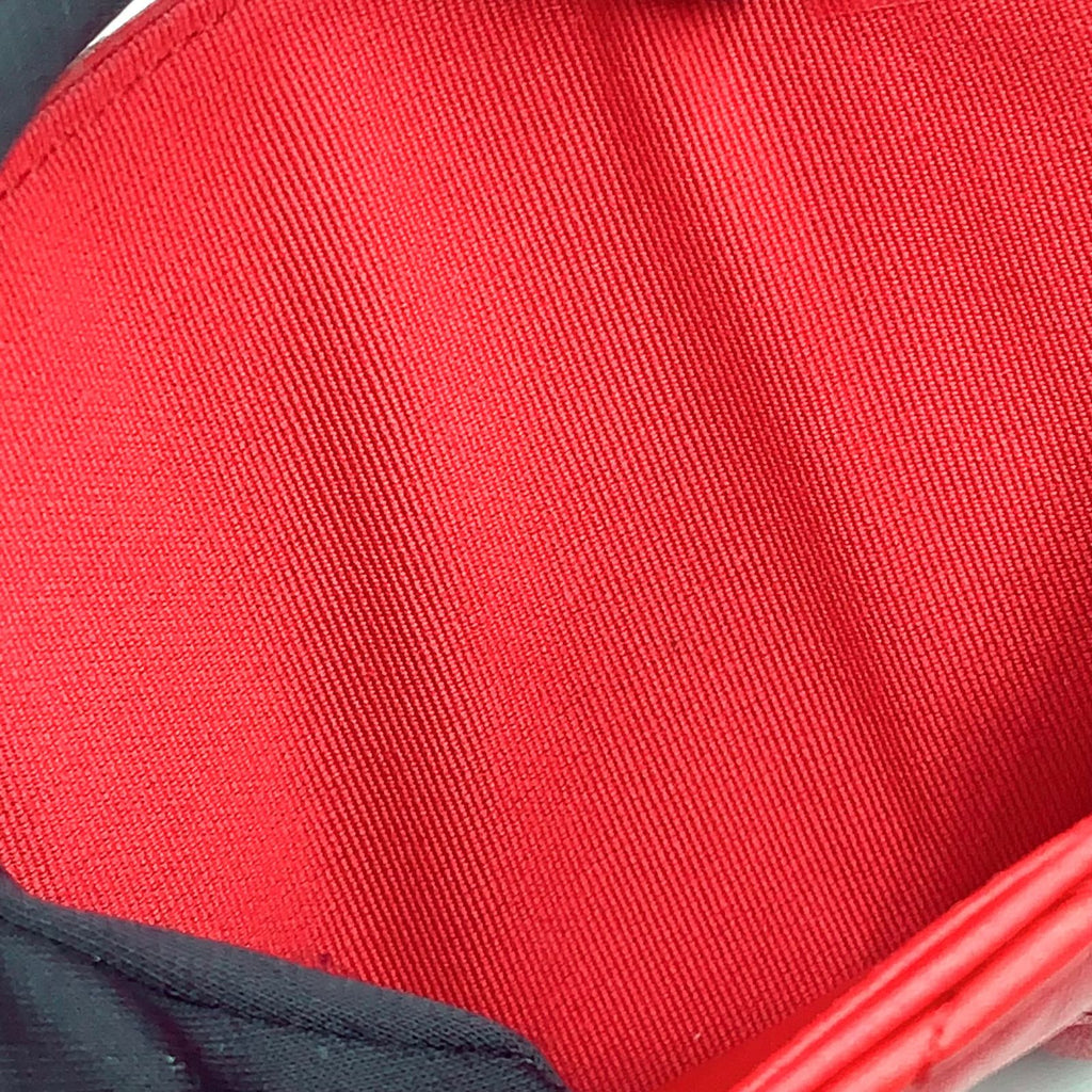Chanel Quilted Flap Random Lambskin Red Trifold Wallet Silver — view 8