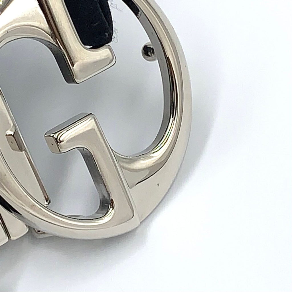 Gucci Interlocking Reversible Leather Brown Black Belt Silver — view 9