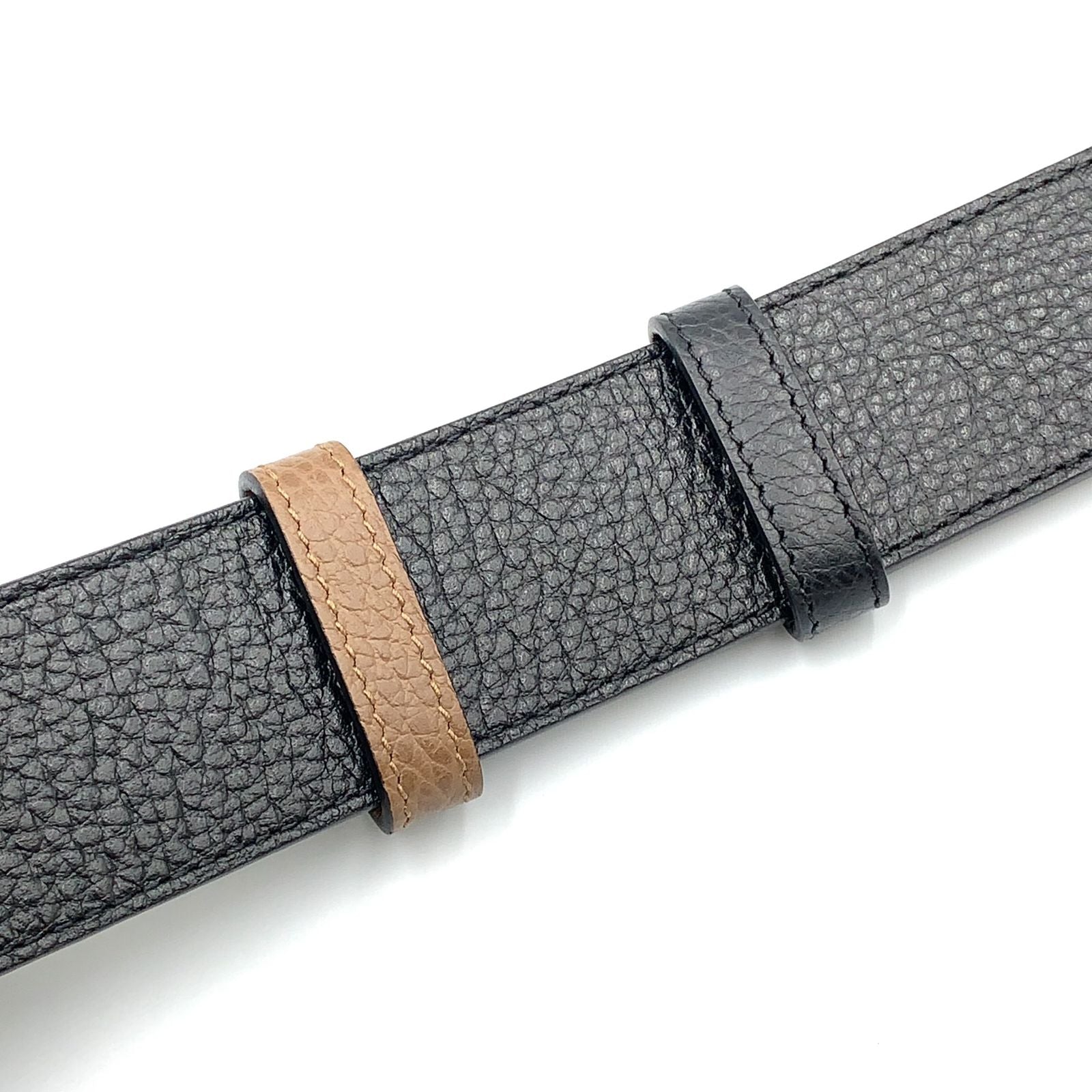 Gucci Interlocking Reversible Leather Brown Black Belt Silver — view 5