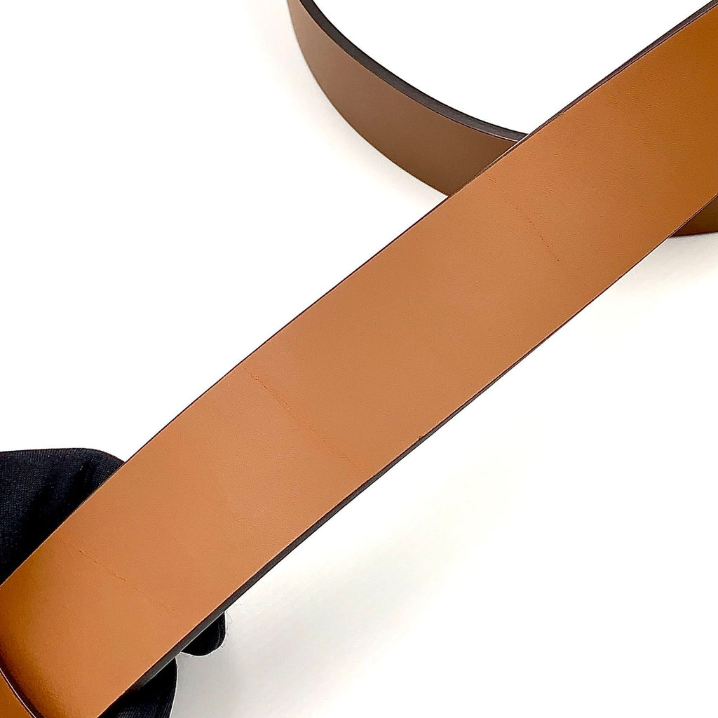 Gucci Interlocking Antique Leather Brown Belt Silver — view 6