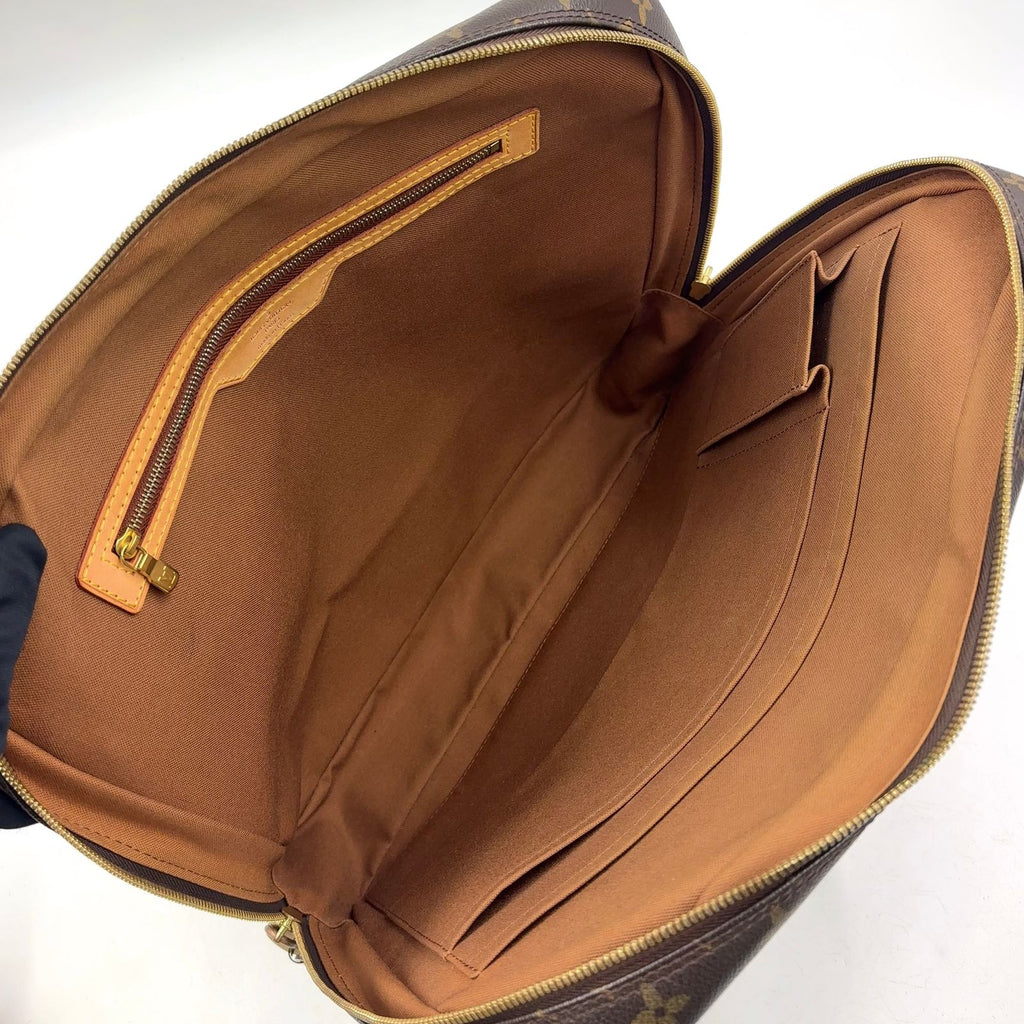 Louis Vuitton Porte Documents Pegase Monogram Leather Brown Business Bag Gold — view 3