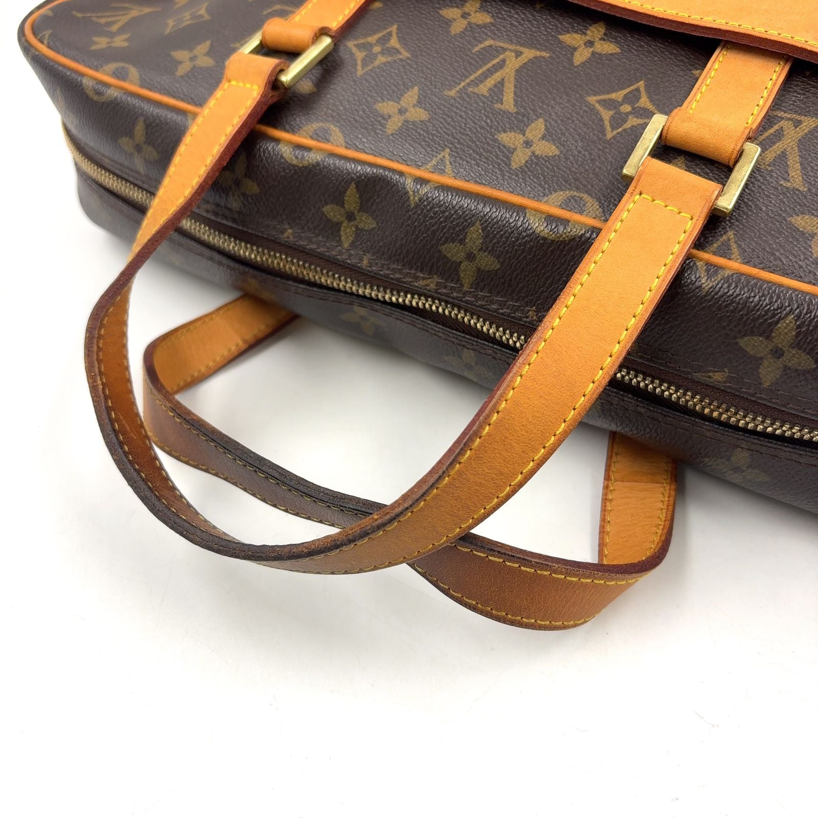 Louis Vuitton Porte Documents Pegase Monogram Leather Brown Business Bag Gold — view 6