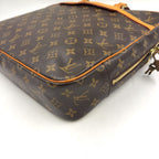 Louis Vuitton Porte Documents Pegase Monogram Leather Brown Business Bag Gold — view 7
