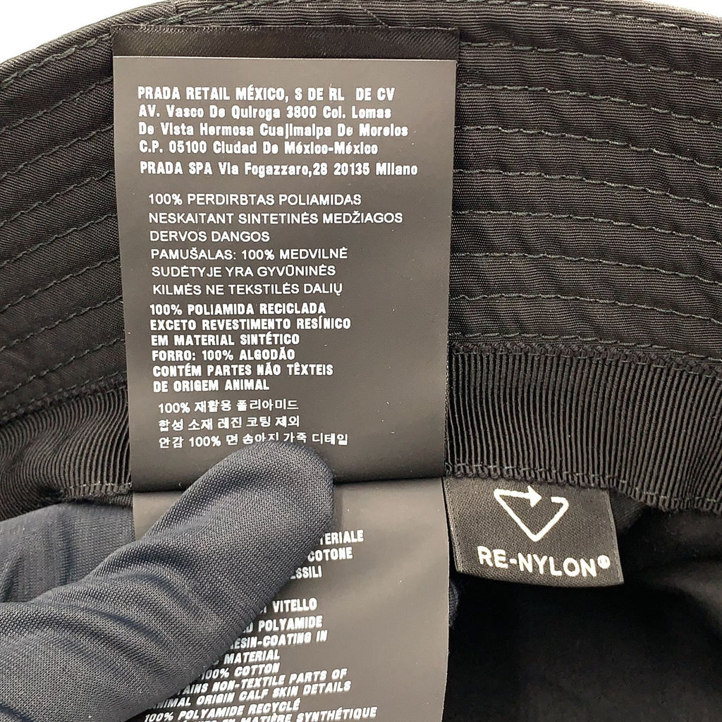 Prada Re-Nylon Black Hat Silver — view 5