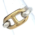 Hermes Chaine D'ancre Yellow Gold Silver Ring