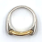 Hermes Chaine D'ancre Yellow Gold Silver Ring