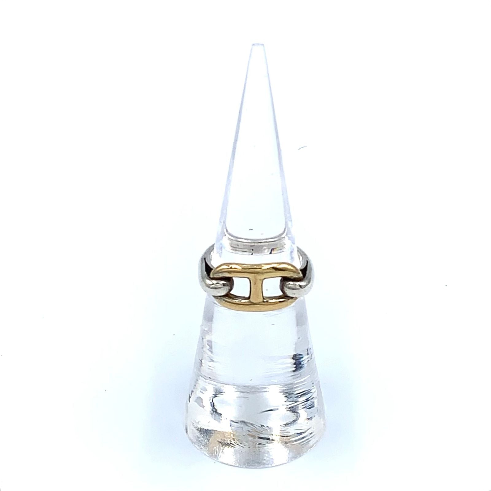 Hermes Chaine D'ancre Yellow Gold Silver Ring