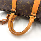 Louis Vuitton Keepall 50 Monogram Leather Brown Boston Bag Gold — view 6
