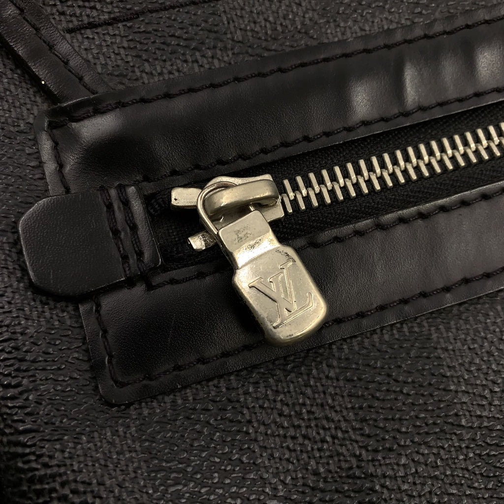 Louis Vuitton Daniel Damier Graphite Leather Canvas Black Shoulder Bag Silver — view 9