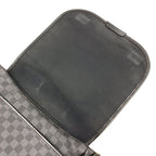 Louis Vuitton Daniel Damier Graphite Leather Canvas Black Shoulder Bag Silver — view 5