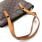 Louis Vuitton Cabas Piano Monogram Leather Brown Tote Gold — view 9