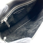Saint Laurent Paris Small Satchel Calfskin Black Shoulder Bag Silver — view 3