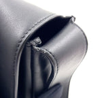 Saint Laurent Paris Small Satchel Calfskin Black Shoulder Bag Silver — view 6