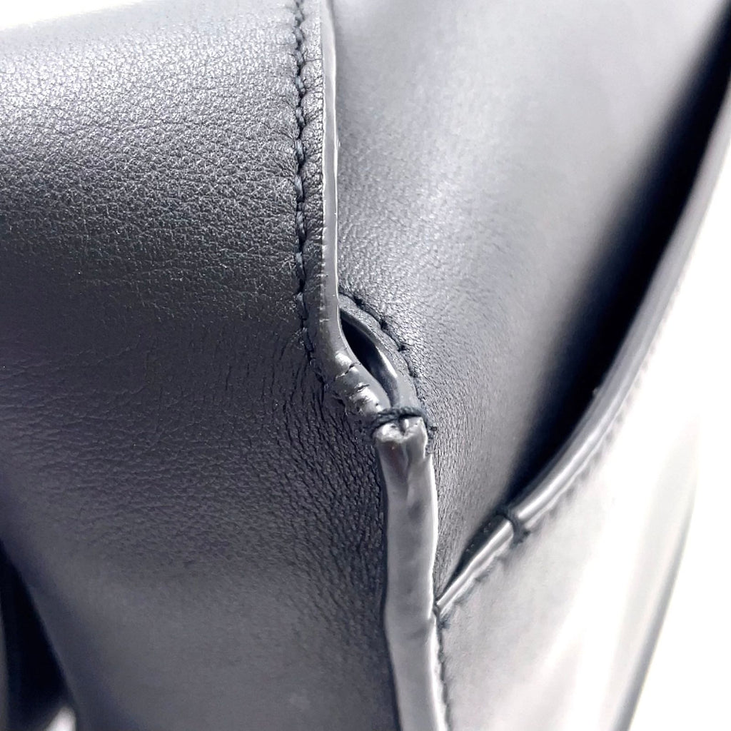 Saint Laurent Paris Small Satchel Calfskin Black Shoulder Bag Silver — view 7