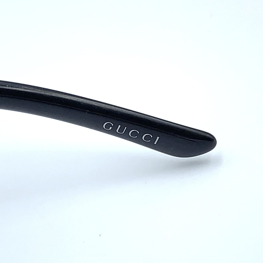 Gucci Vintage Logo Acetate Metal Dark Brown Sunglasses Gold Eyewear — view 4