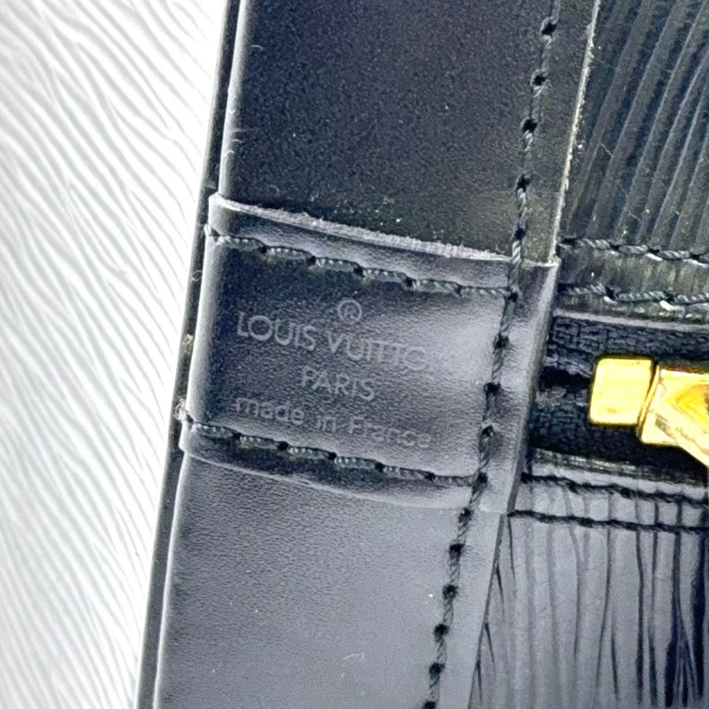 Louis Vuitton Alma Epi Noir Leather Black Handbag Gold — view 4