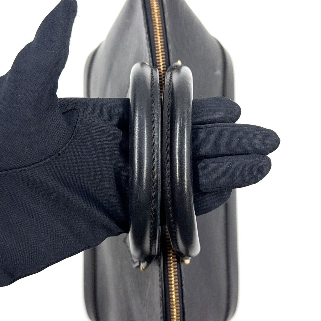 Louis Vuitton Alma Epi Noir Leather Black Handbag Gold — view 6