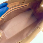 Louis Vuitton Reed PM Monogram Vernis Noisette Leather Enamel Beige Light Brown — view 3