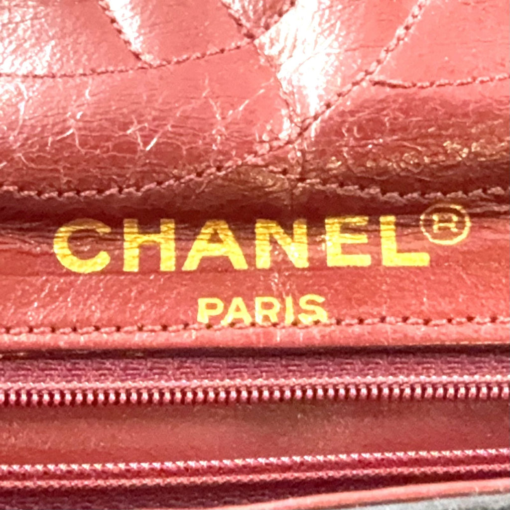 Chanel Limited Edition Quilted Double Flap Lambskin Black Shoulder Bag Gold — view 4