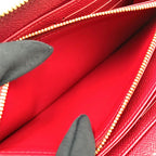 Louis Vuitton Zippy Wallet Monogram Burgundy Brown Round Gold — view 9