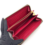 Louis Vuitton Zippy Wallet Monogram Burgundy Brown Round Gold — view 3