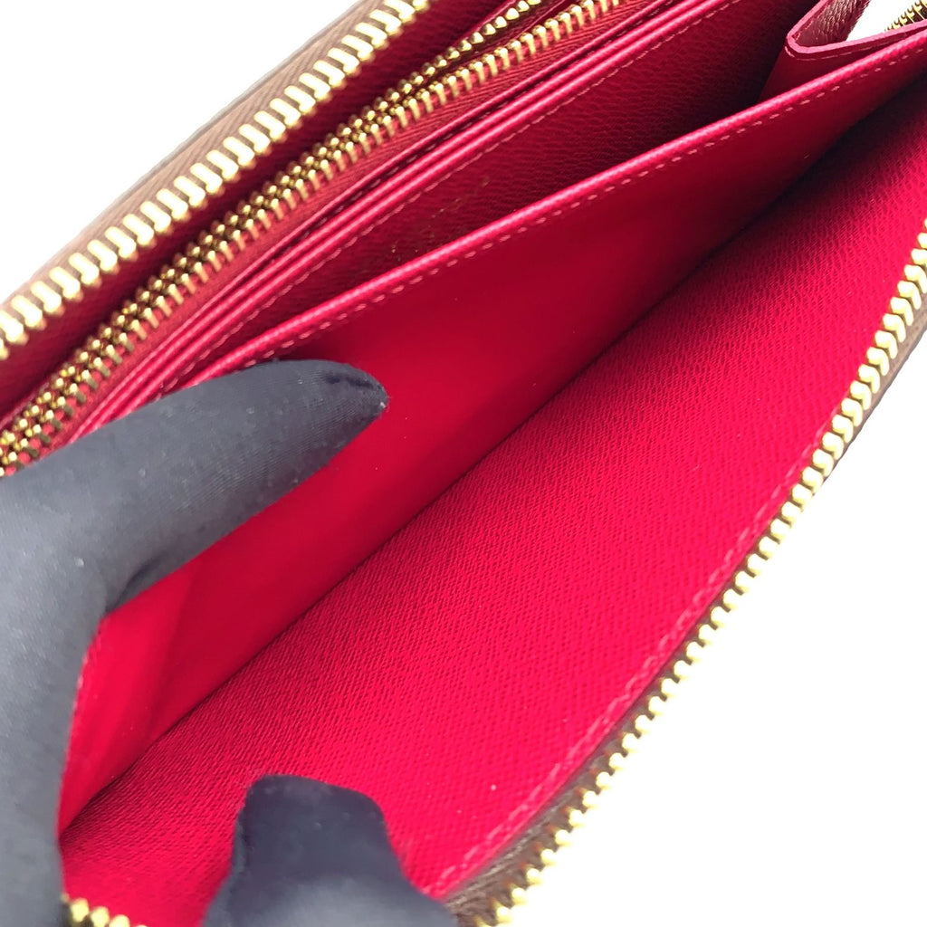 Louis Vuitton Zippy Wallet Monogram Burgundy Brown Round Gold — view 5