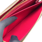 Louis Vuitton Zippy Wallet Monogram Burgundy Brown Round Gold — view 5