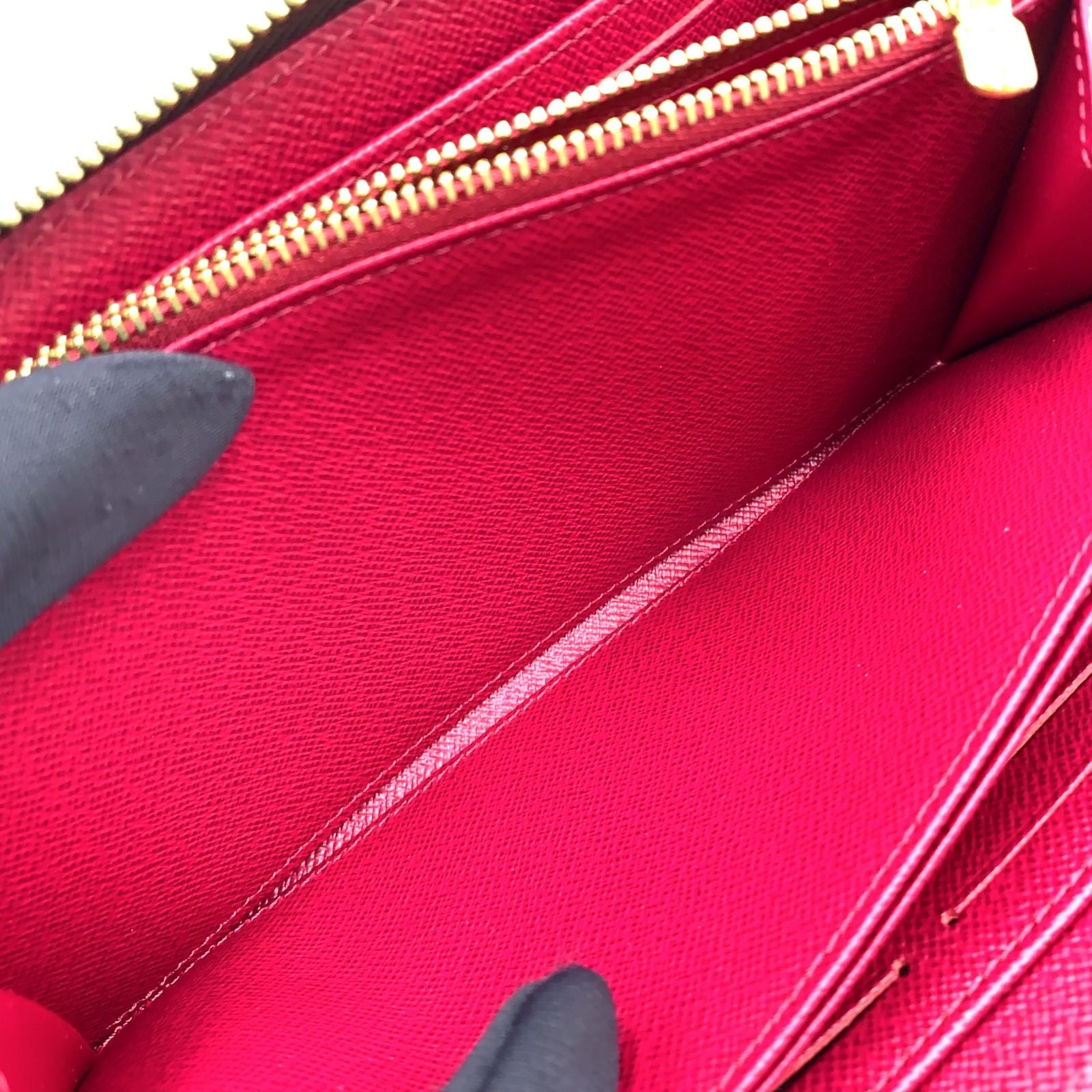 Louis Vuitton Zippy Wallet Monogram Burgundy Brown Round Gold — view 8