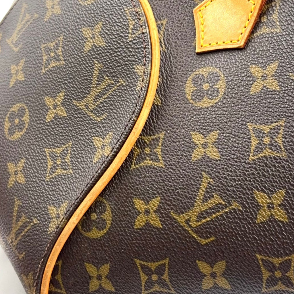 Louis Vuitton Ellipse PM Monogram Leather Brown Handbag Gold — view 8