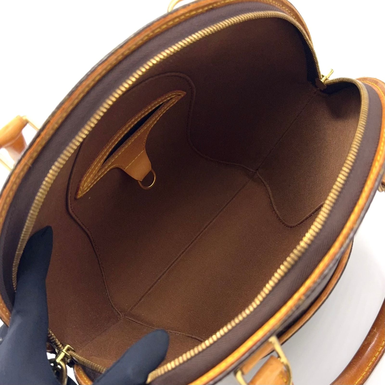 Louis Vuitton Ellipse PM Monogram Leather Brown Handbag Gold — view 3