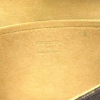 Louis Vuitton Pochette Twin GM Monogram Leather Brown Shoulder Bag Gold — view 4