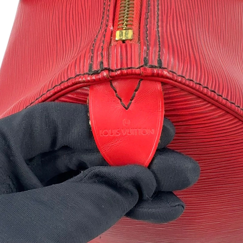 Louis Vuitton Speedy 30 Epi Castilian Red Leather Handbag Gold — view 4