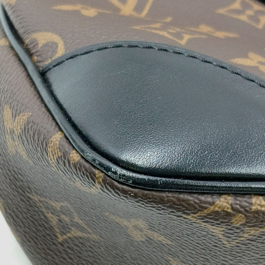 Louis Vuitton Odeon NM Monogram Noir Leather Brown Black Shoulder Bag Gold — view 8